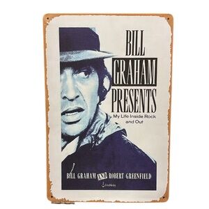 Bill Graham Presents Metal Tin Sign NWT
